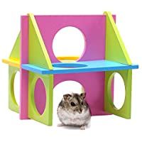 Mascota Pequeña Hamsters Ardillas Fun Gimnasio Casa hámster accesorios
